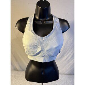 Fittin Afterglow Sports Bra Gray Removeable Pads Womens Racerback Size Large L